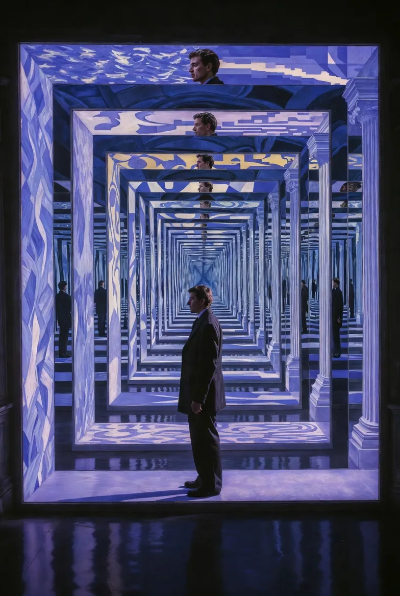 Portrait from fragments of famous paintings